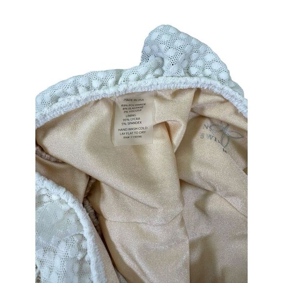 Free People Nightcap Flirtini High Waist White Lace Bikini Bottom Sz M - Picture 5 of 6